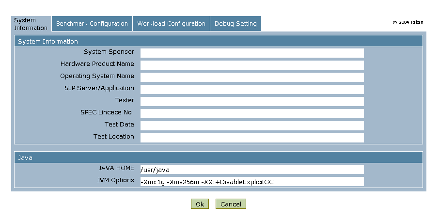 System Information UI Page